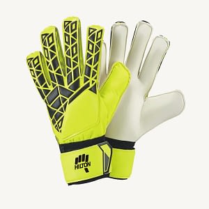 Neon colour Sports and Fitness Gloves with black design of hilton